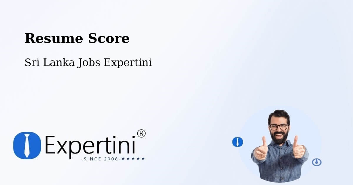 Resume Score & Job Description Match Tool – Haputale - Sri Lanka Jobs Expertini